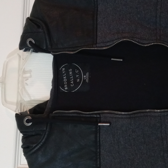 Faux Leather Hooded Vest - Picture 3 of 6